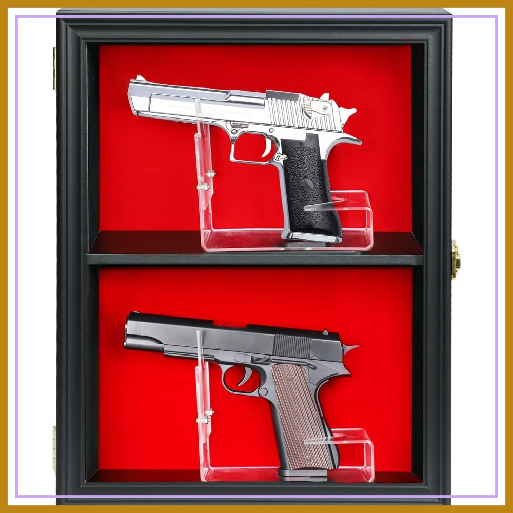 Display Case Acrylic - Lockable Wall Mount Gun Display Case