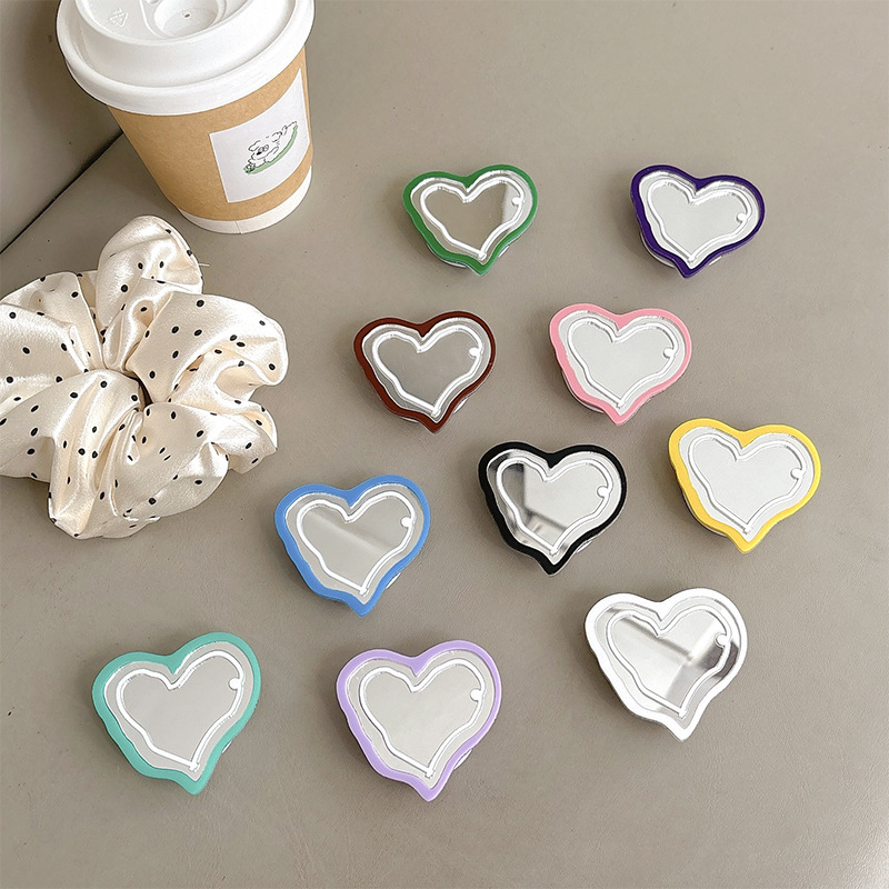Pop Display Shelf - Simple Niche Colorful Heart Makeup Mirror