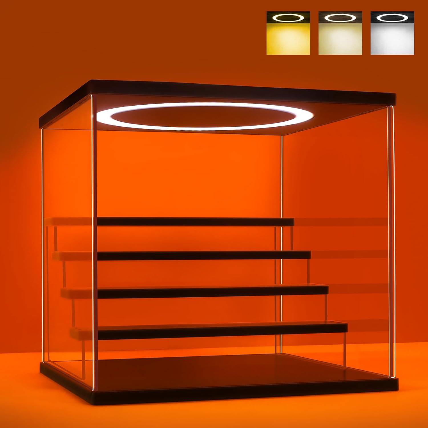 Display Case Acrylic - Acrylic Display Case with Adjustable LED