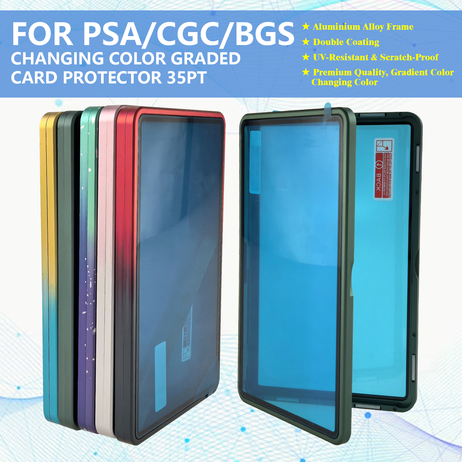Gradient Color Aluminum Alloy  - مراجعة Graded Card Display وسعره