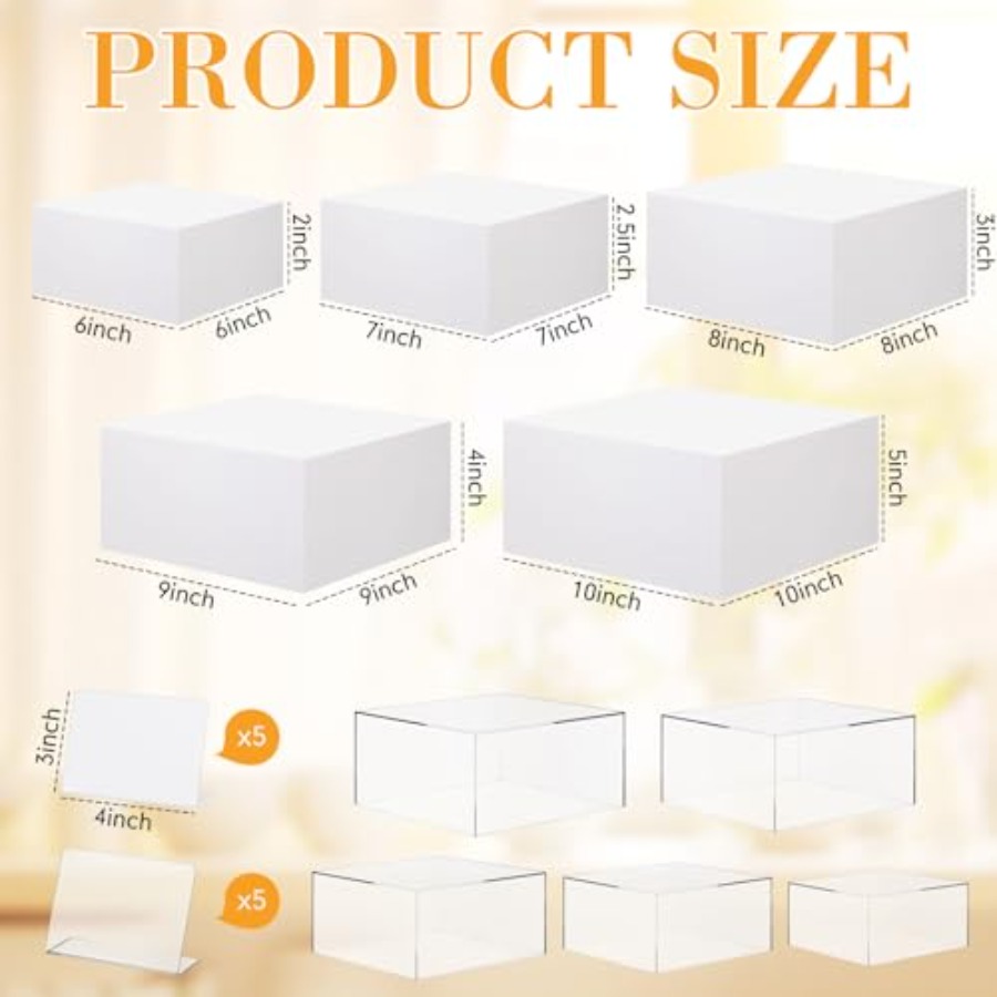Buffet Risers Set of 10 Acryli - مراجعة Display Risers Set وسعره
