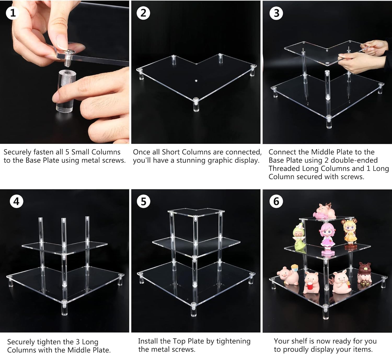 3 Tier Acrylic Display Riser,  - مراجعة Pop Display Shelf وسعره