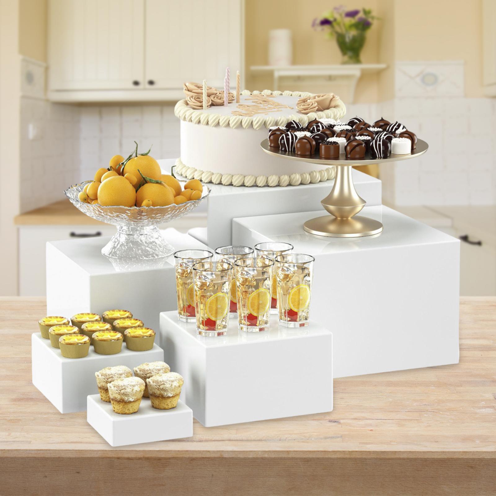 6x Acrylic Buffet Riser Desser - مراجعة Display Risers Set وسعره