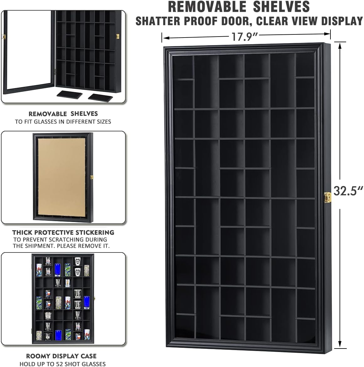 Large Shot Glass Display Case, - مراجعة Display Case Acrylic وسعره