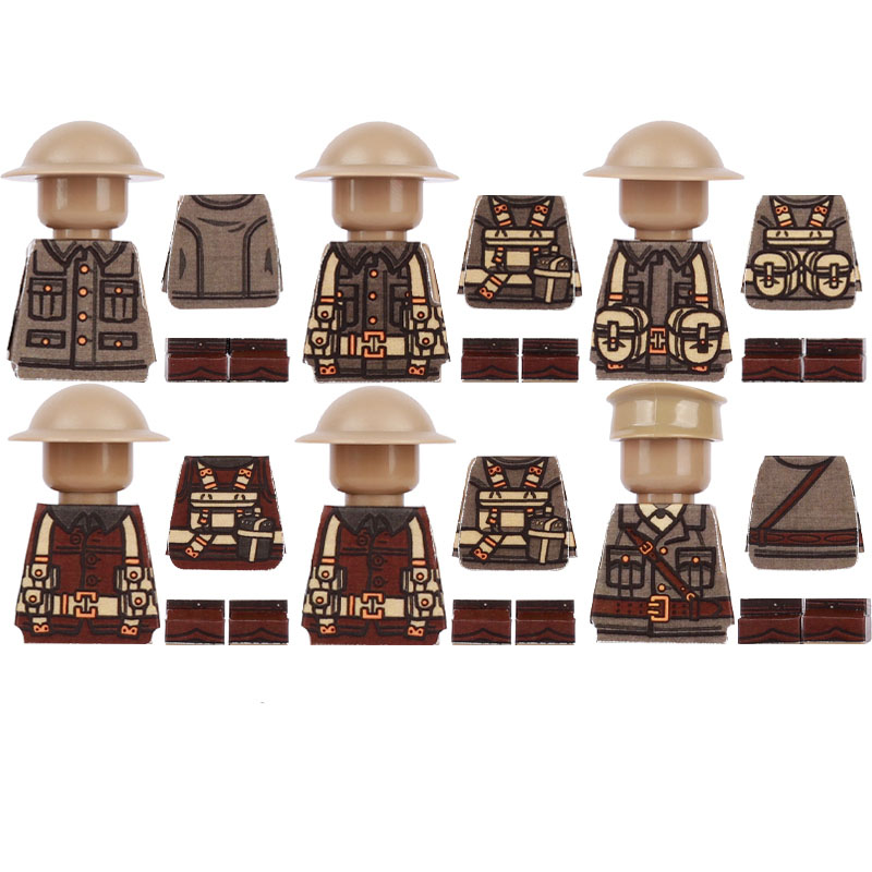 WW2 Military Soldier Printed P - مراجعة Lego Minifigure Holder وسعره