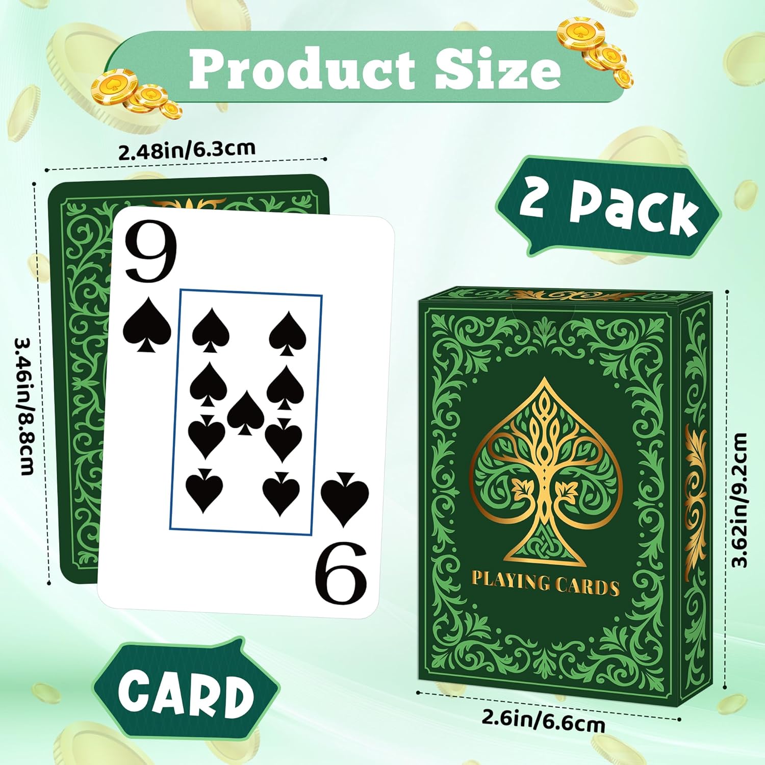 2 Pack Playing Cards | Large P - مراجعة Graded Card Display وسعره