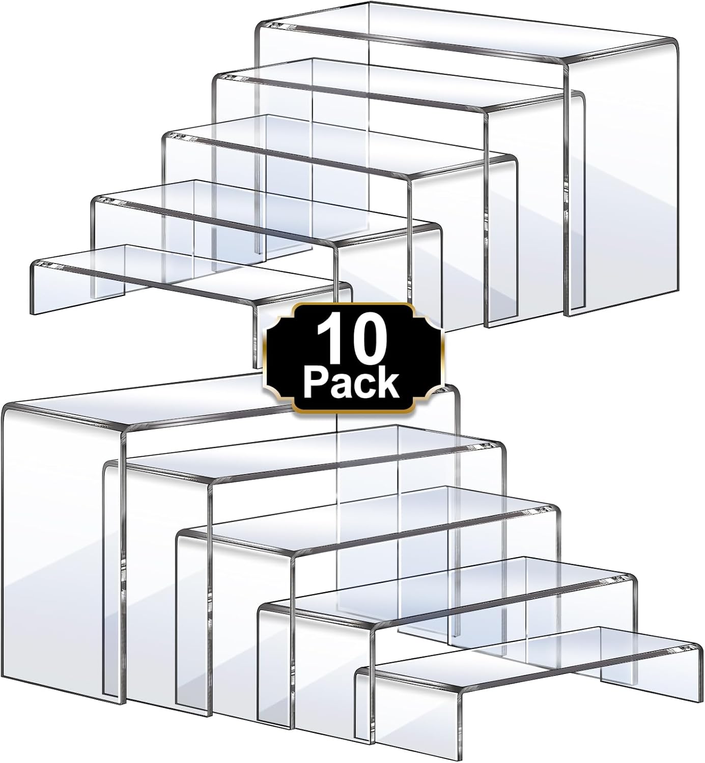 10 Pcs Acrylic Risers Set, 5 S - مراجعة Display Risers Set وسعره