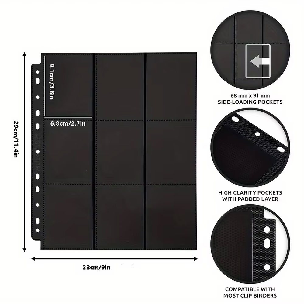 10Pack Black 9-Pocket A4 Tradi - مراجعة Trading Card Binder وسعره