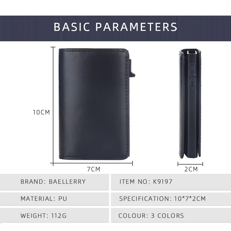 New RFID Mini Men Card Wallets - مراجعة Card Top Loader وسعره