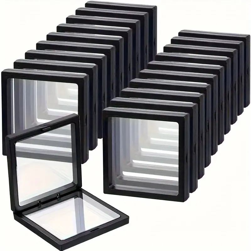 20Pcs Clearview 3D Floating Di - مراجعة Display Case Acrylic وسعره