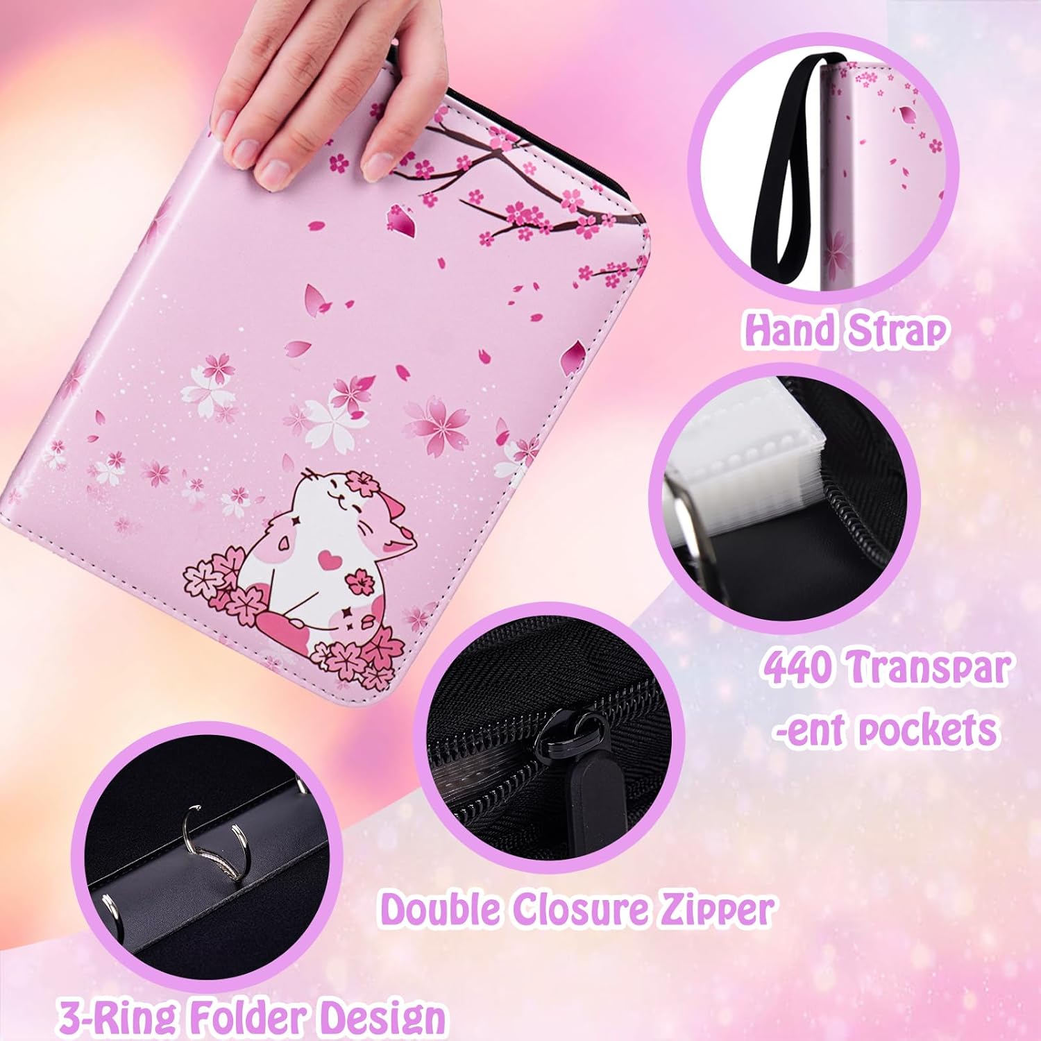 440 Card Binder for Girls with - مراجعة Trading Card Binder وسعره