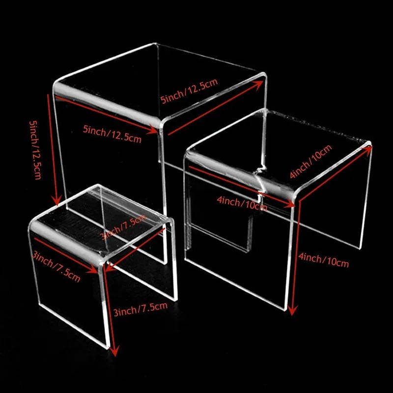 6pcs/Set Acrylic Display Stand - مراجعة Display Risers Set وسعره