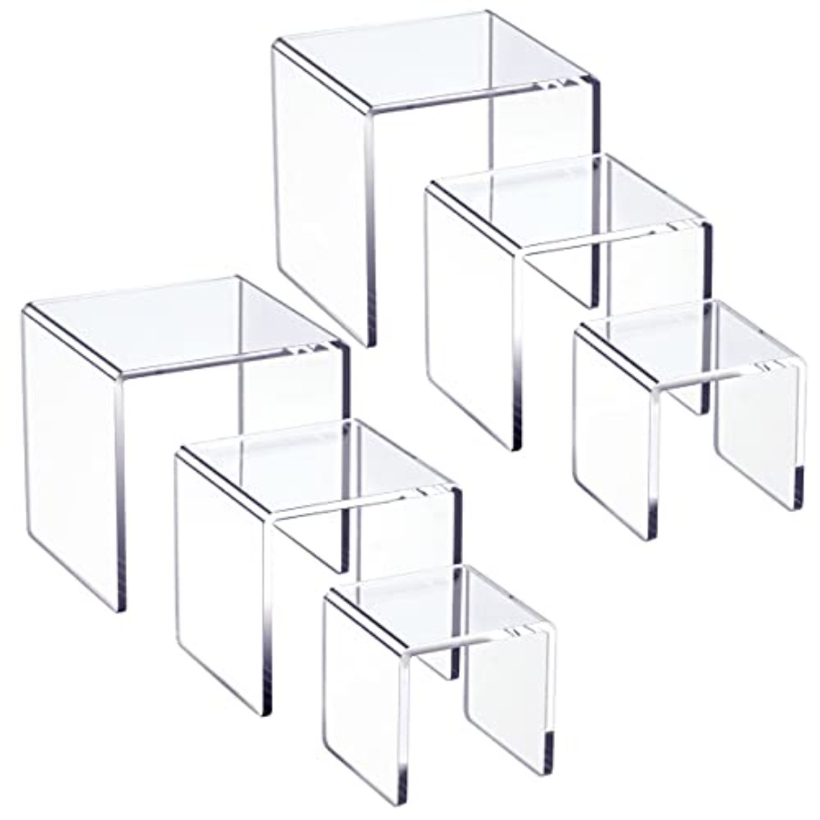 Clear Acrylic Display Risers 2 - مراجعة Display Risers Set وسعره