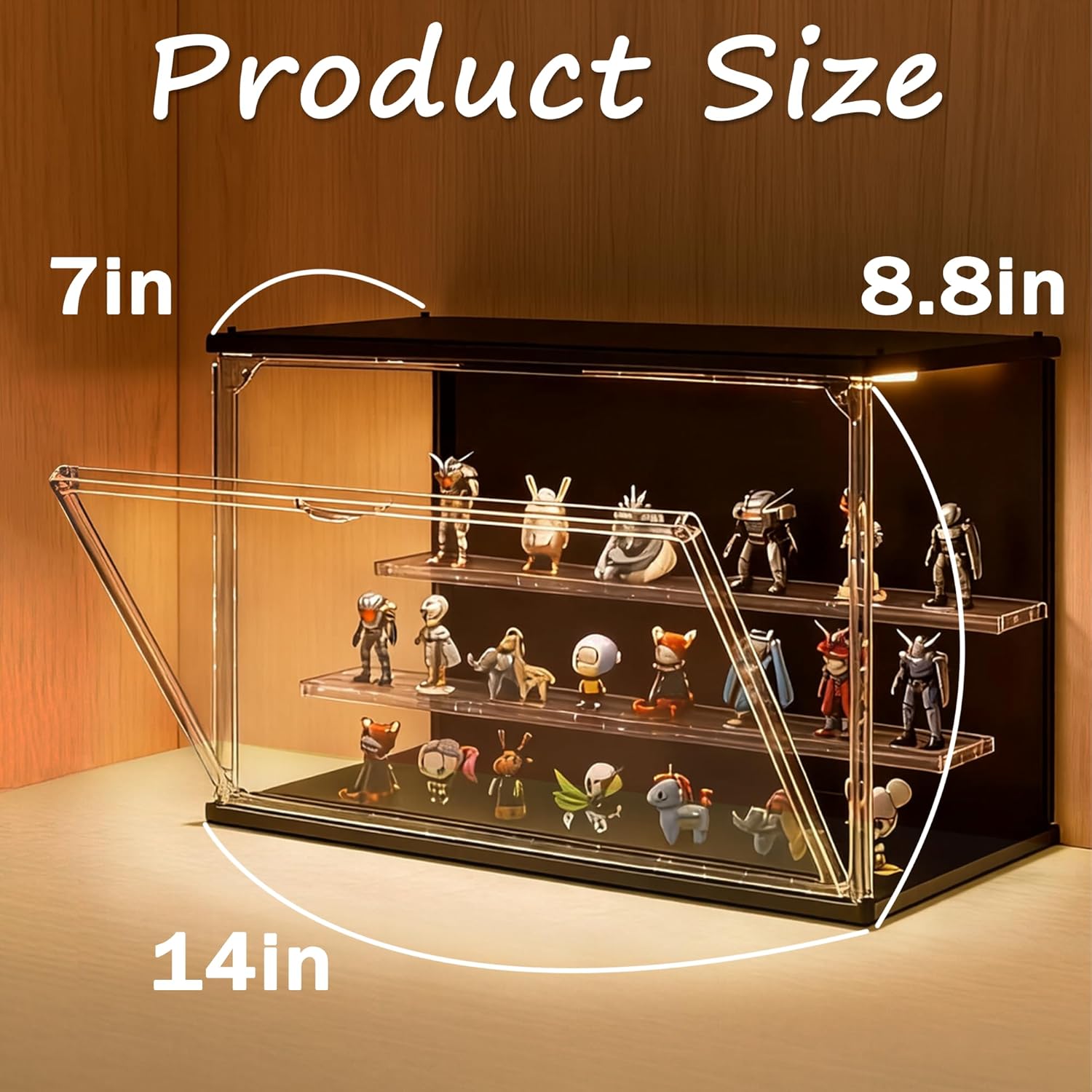 3-Tier Stackable LED Display C - مراجعة Display Case Acrylic وسعره