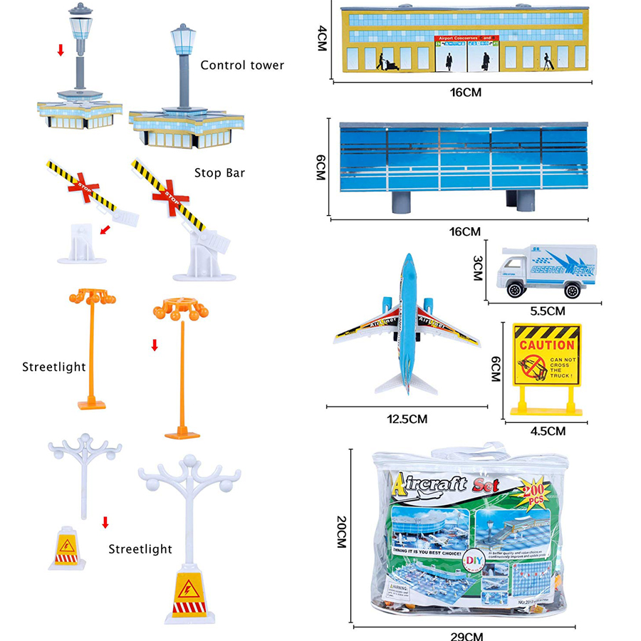 200Pcs Aircraft Airports Model - مراجعة Model Airplane Plastic وسعره